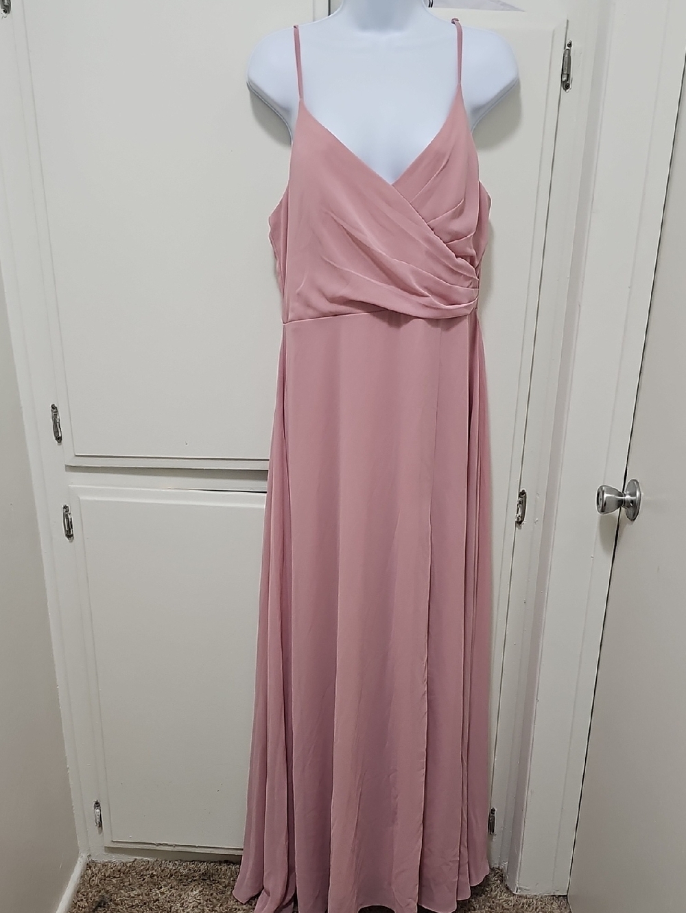 Ever Pretty Blush Pink Spaghetti-Strap Maxi Dress